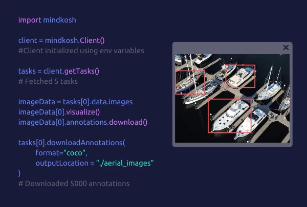 Python SDK for image datasets