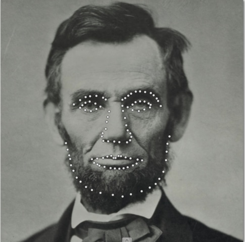 Keypoint labeling on an image of Abraham Lincoln