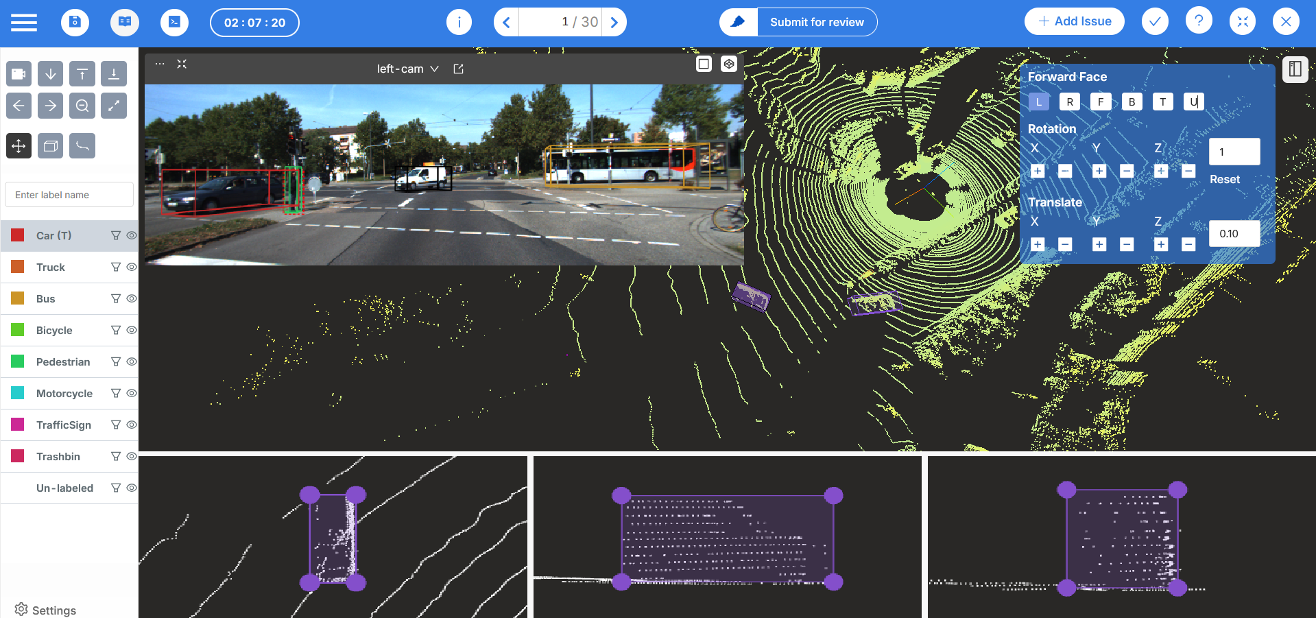 Sensor fusion annotation interface on Mindkosh