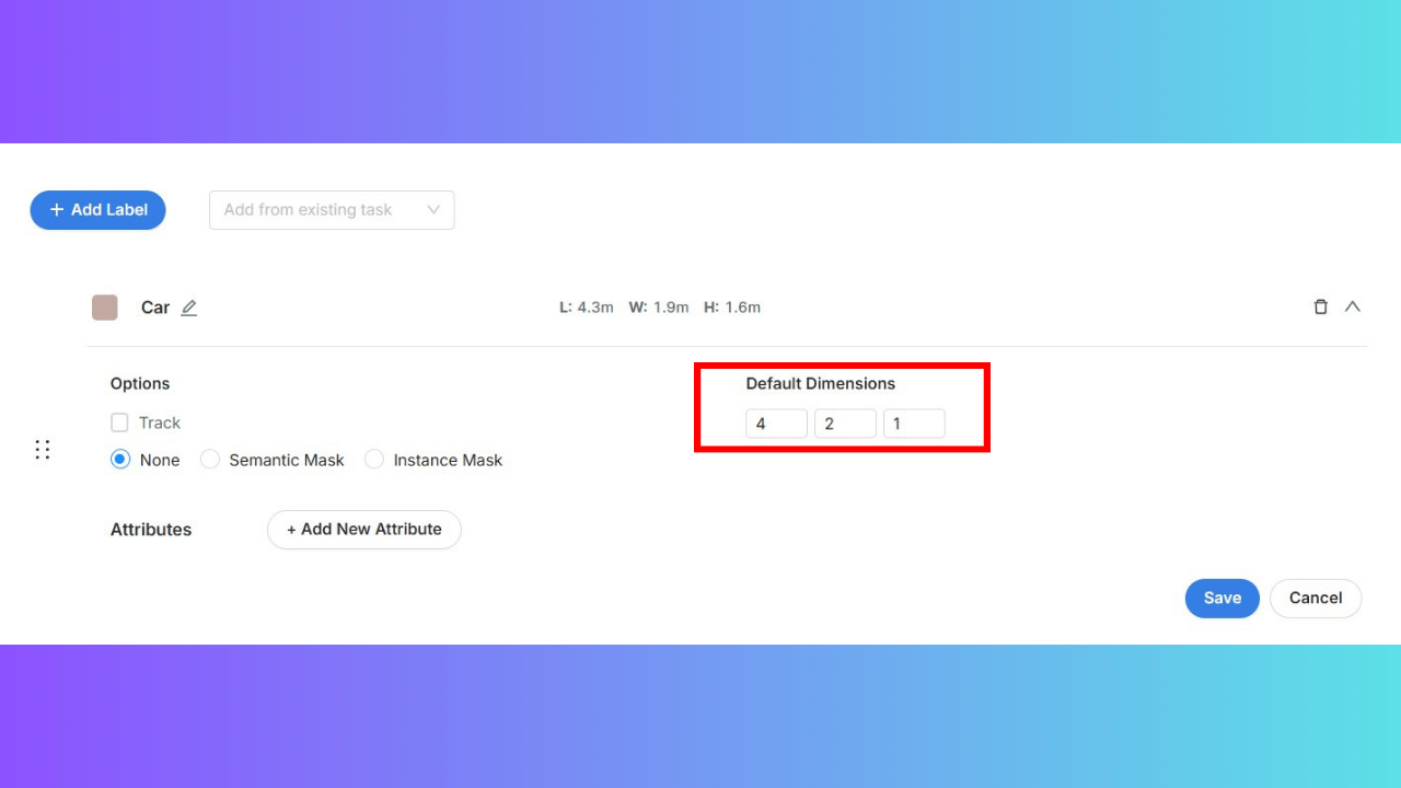 Default sized cuboid